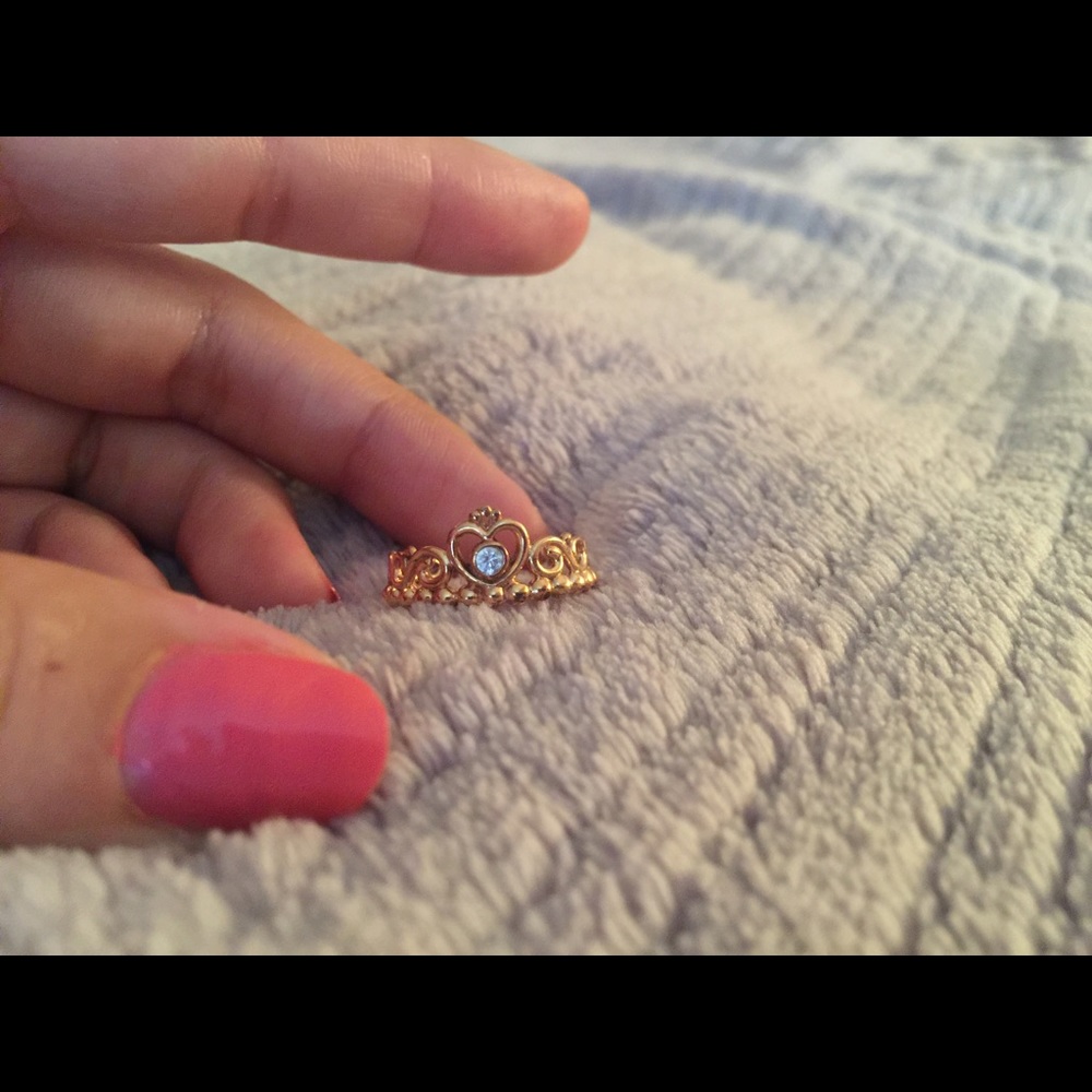 Rose gold pandora princess ring